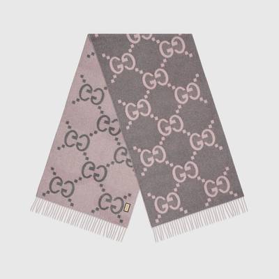 GUCCI GG cashmere jacquard scarf outlook