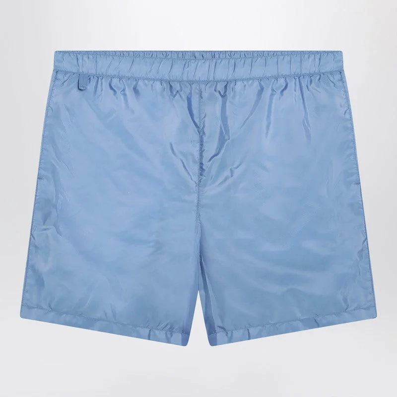 Prada Light Blue Re-Nylon Swim Shorts Men - 1