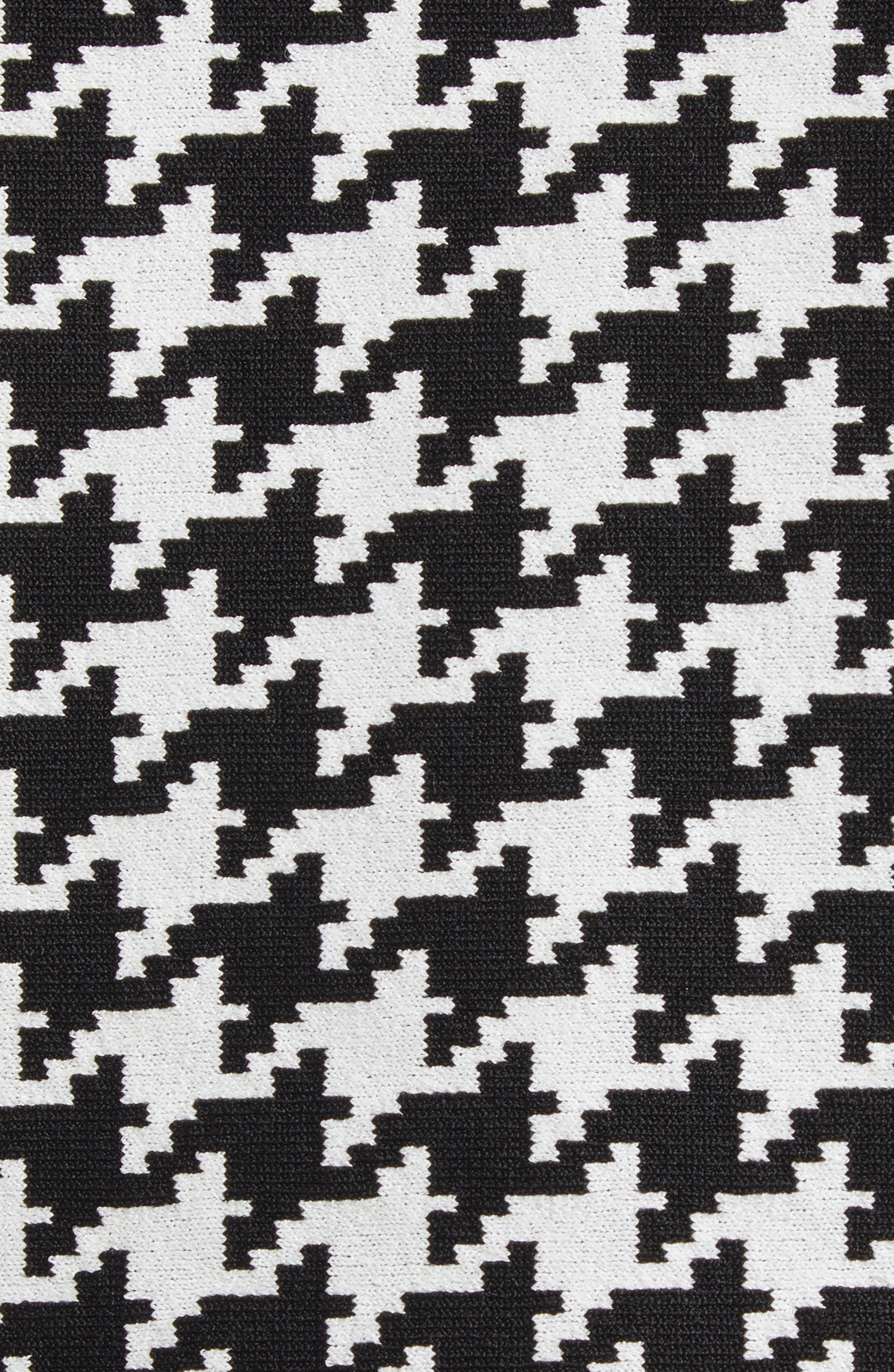 McQueen Houndstooth Check Cardigan in Black/Ivory at Nordstrom - 7