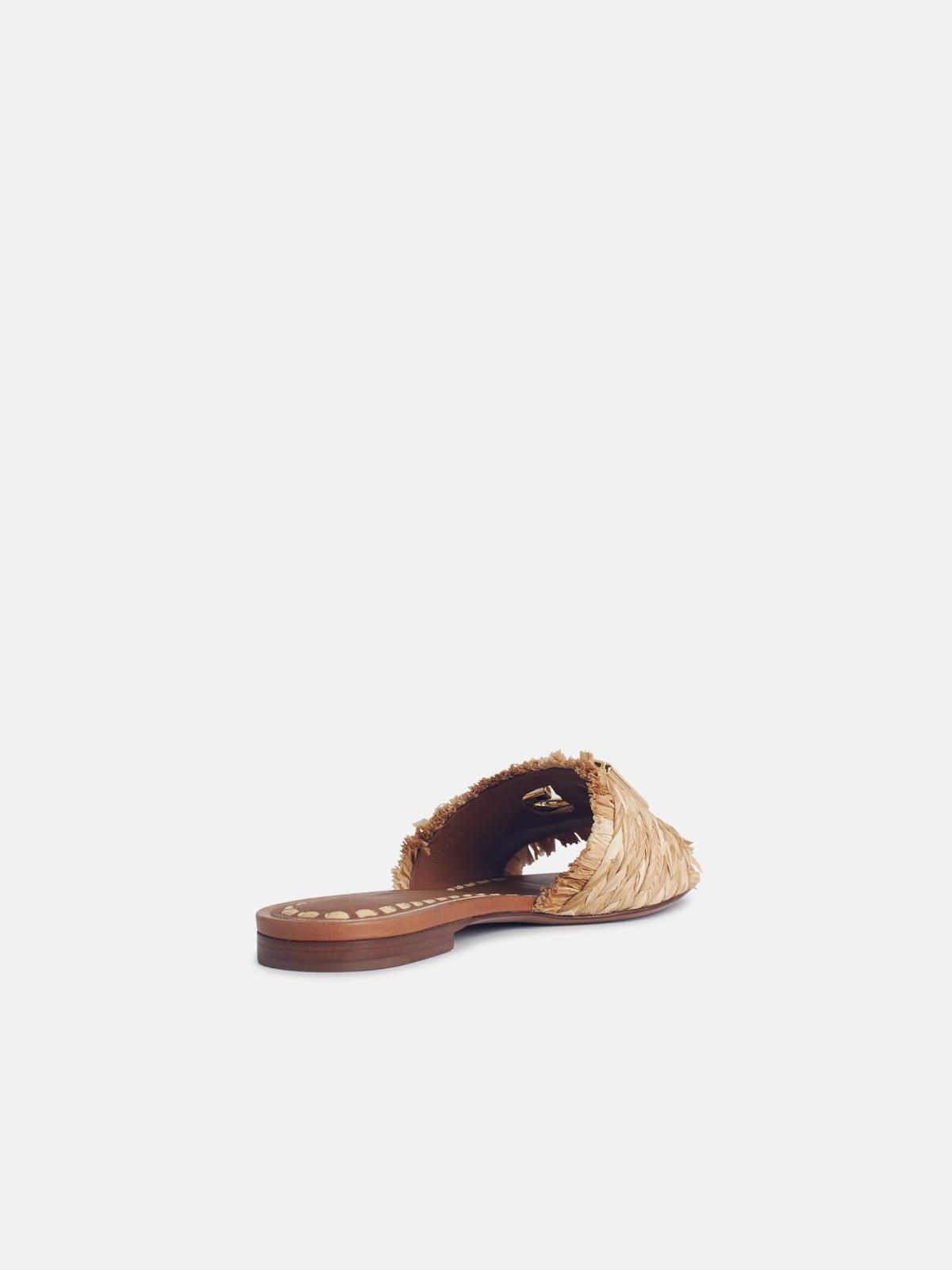 BEIGE RAFFIA BRAID SLIPPER - 3