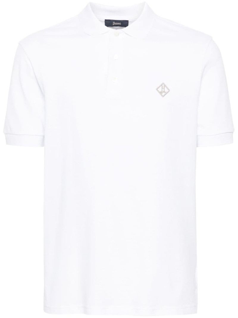 logo-embroidered piquÃ© polo shirt 1
