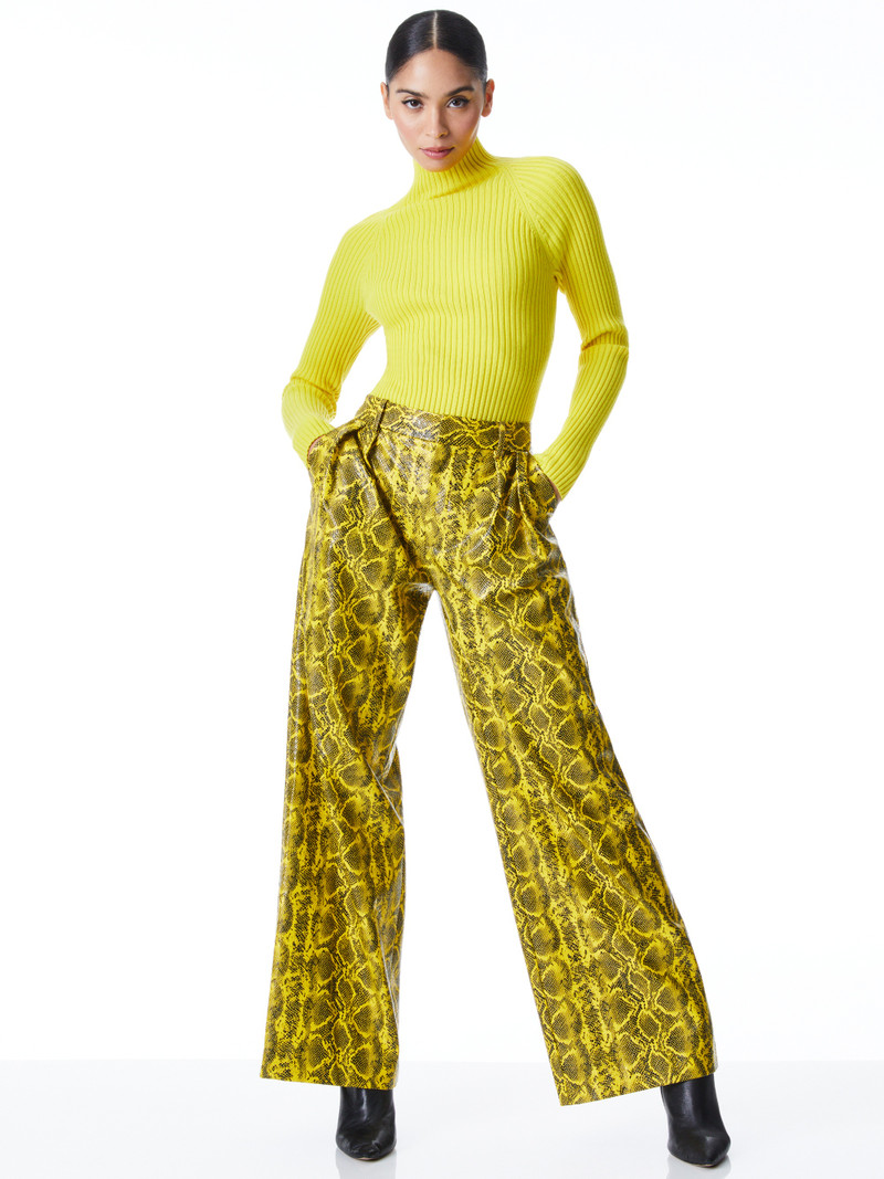 ERIC VEGAN LEATHER SNAKE PRINT PANT 5