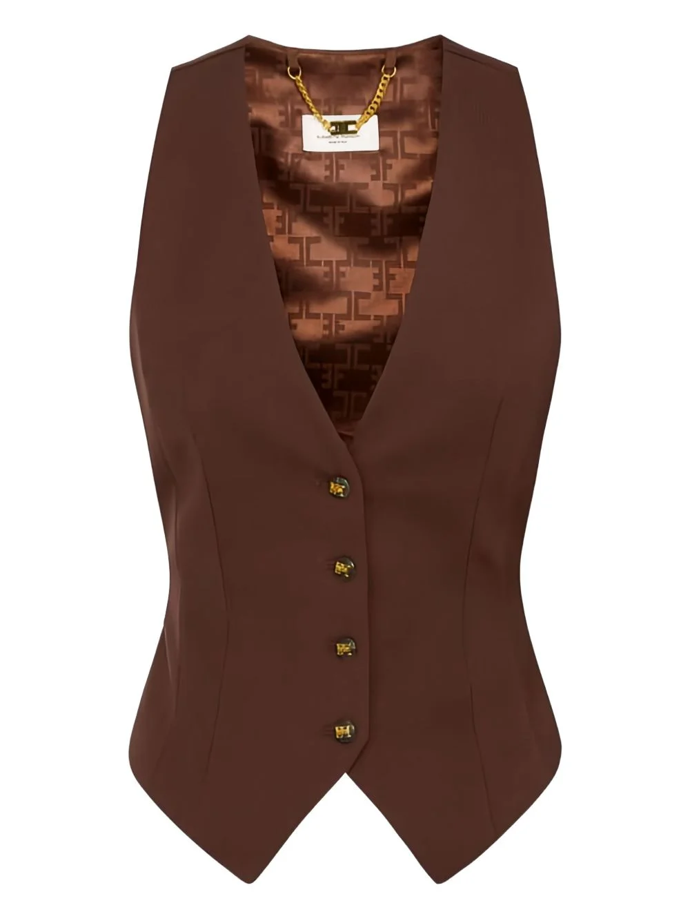 gabardine buttoned waistcoat - 1