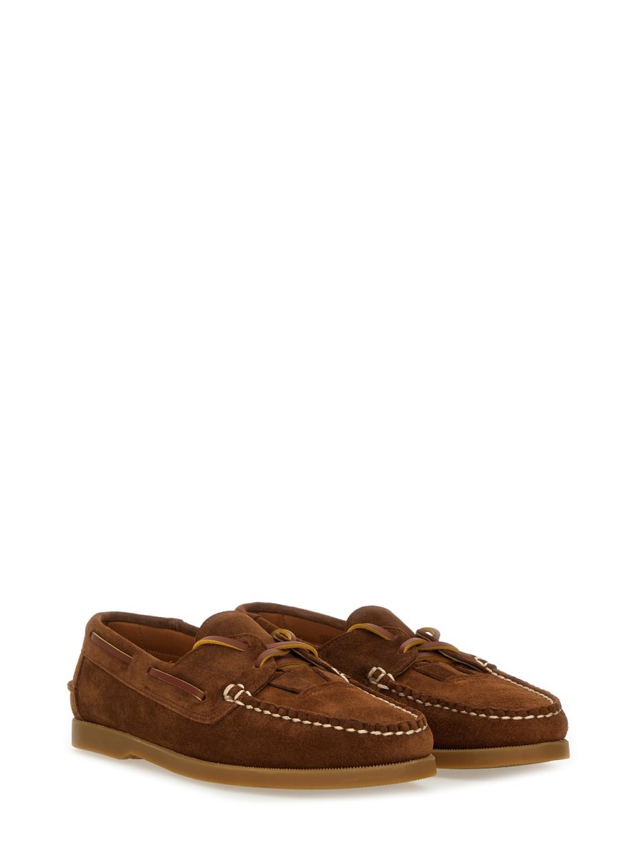 LACE-UP LOAFER WITH WOVEN DETAIL - 2
