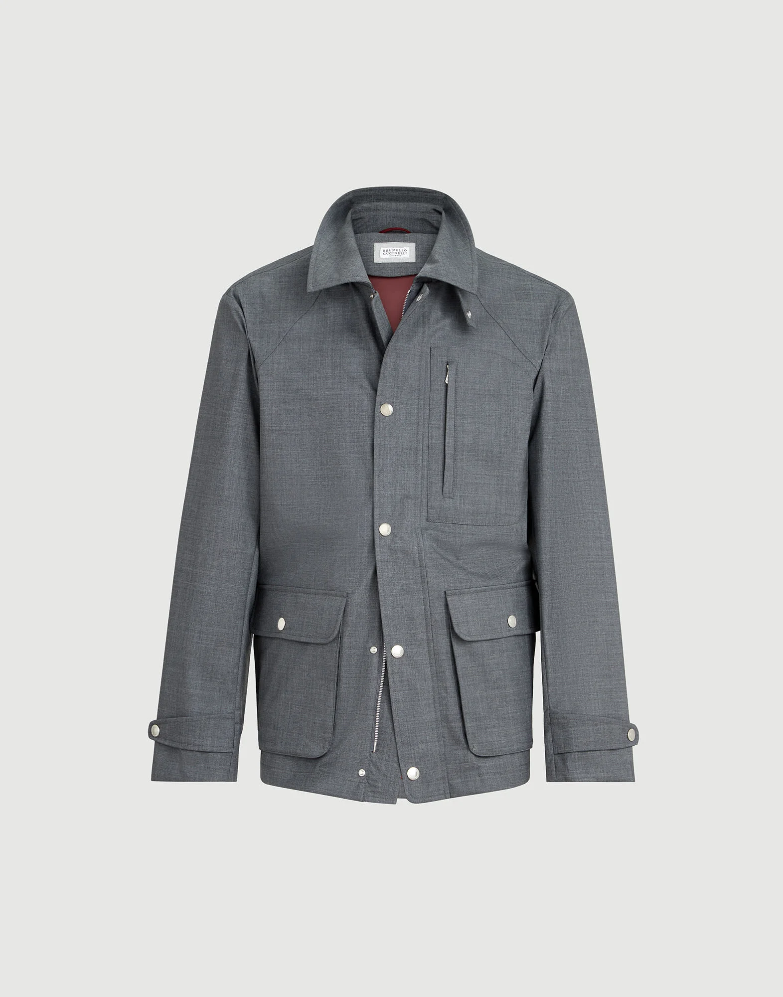 Bonded virgin wool fresco unlined field jacket - 1