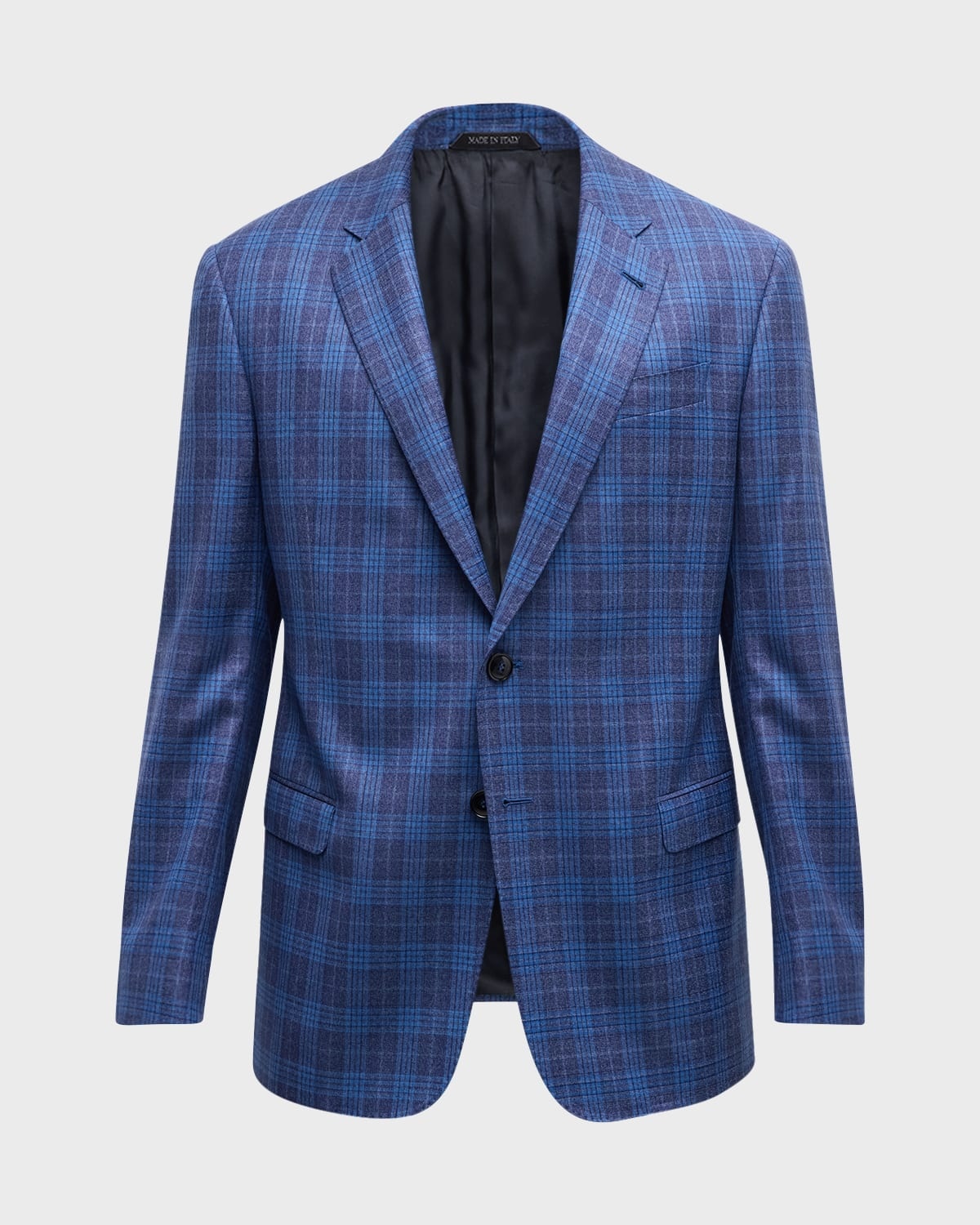 Men's Plaid Wool Sport Coat - 9