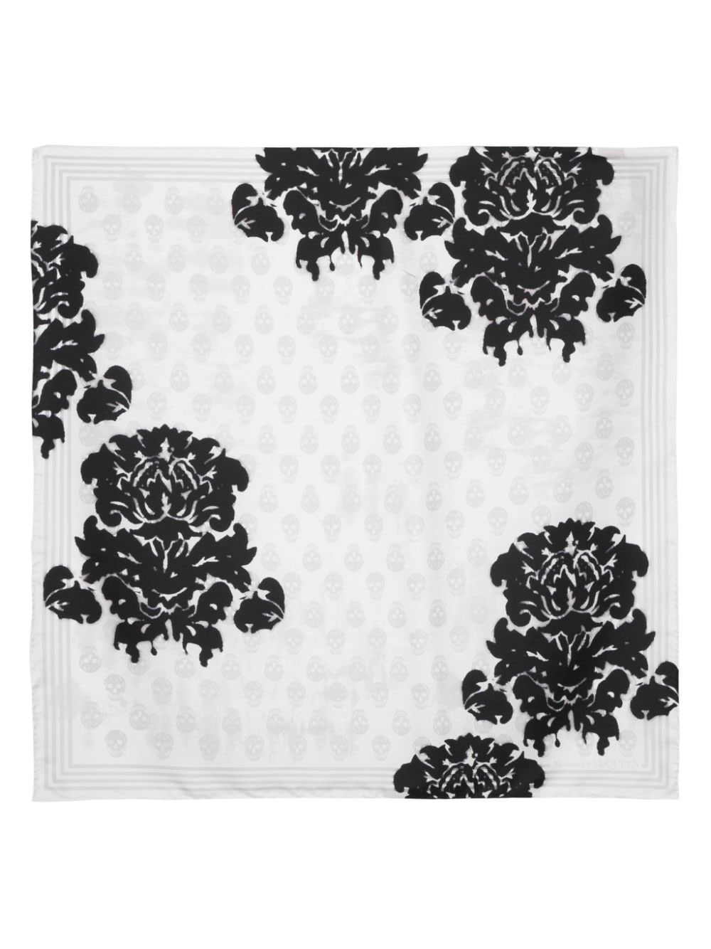 skull-print silk scarf - 1