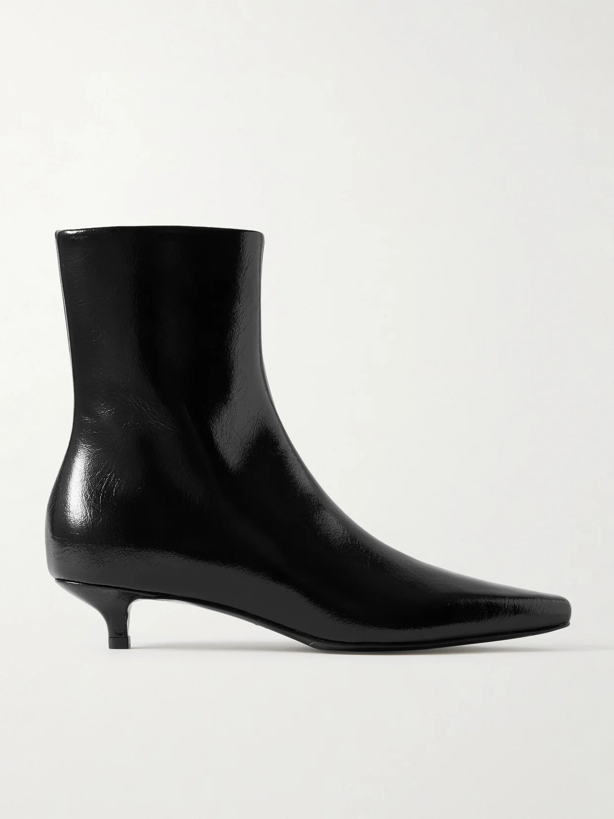 Glossed-leather Ankle Boots - 1