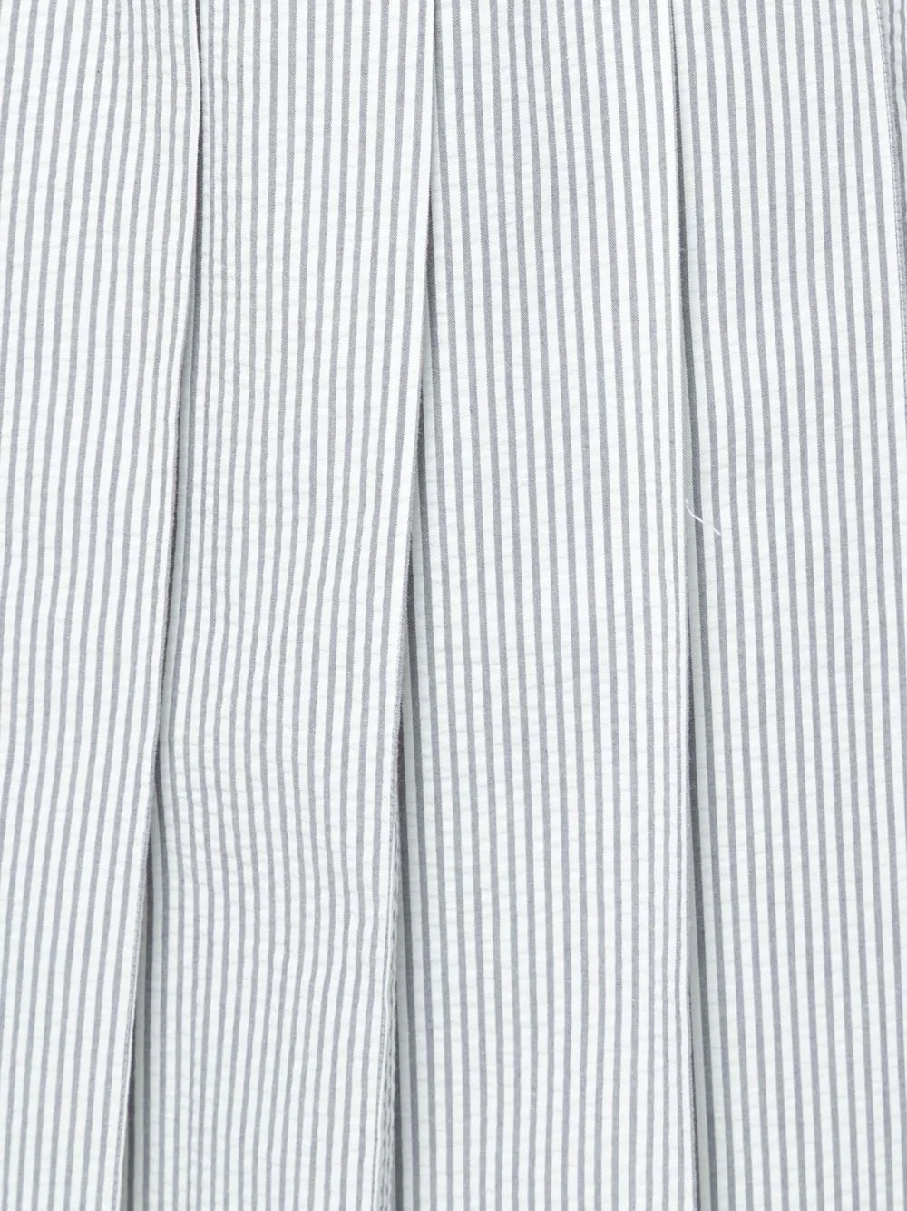Seersucker Pleated Skirt - 5