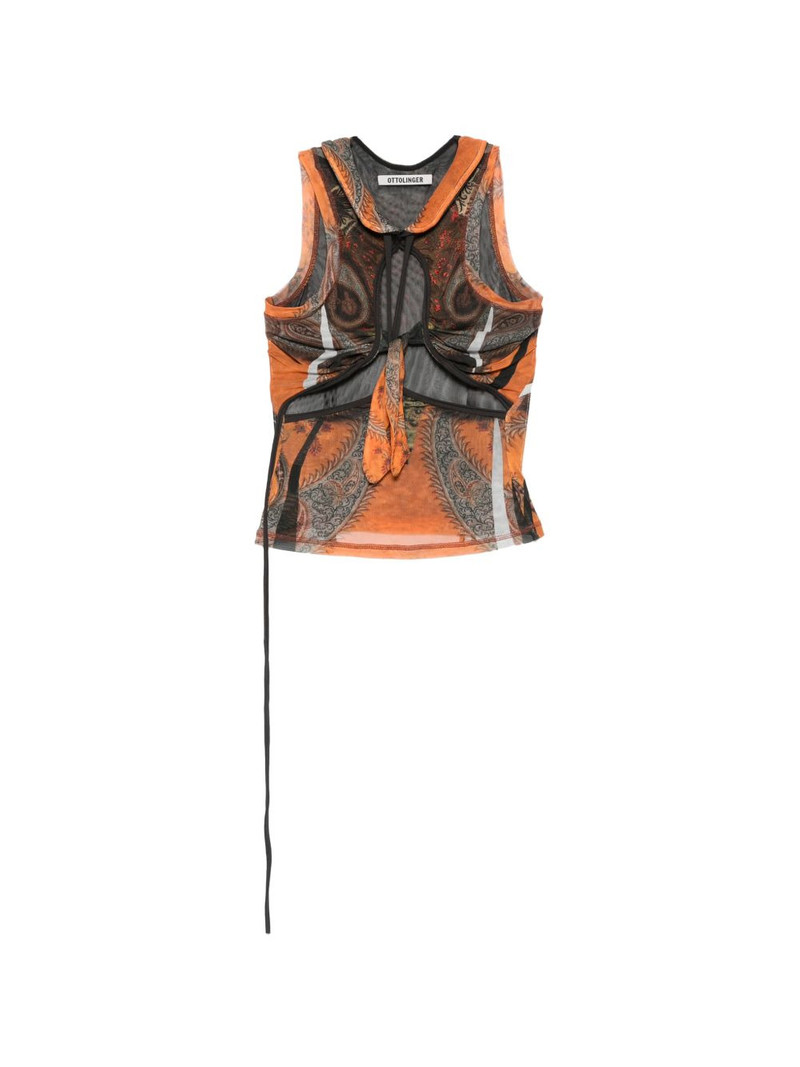 printed tie-detail top 1