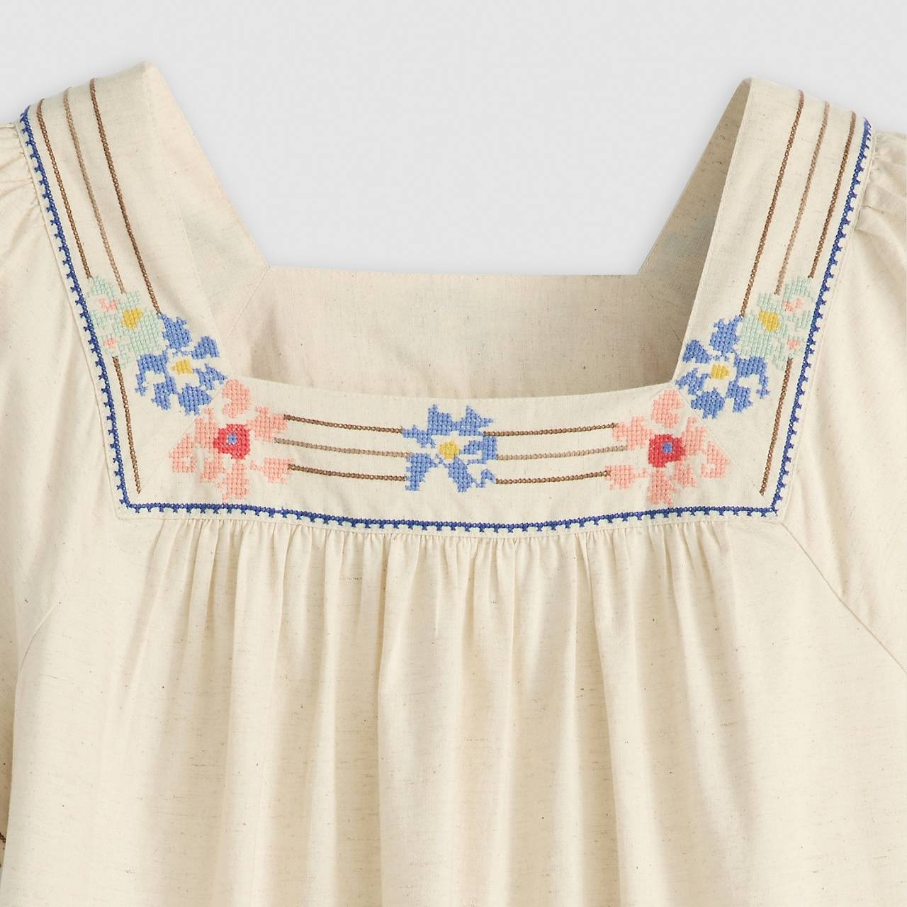 AMBRE COTTON LINEN BABYDOLL DRESS - 6