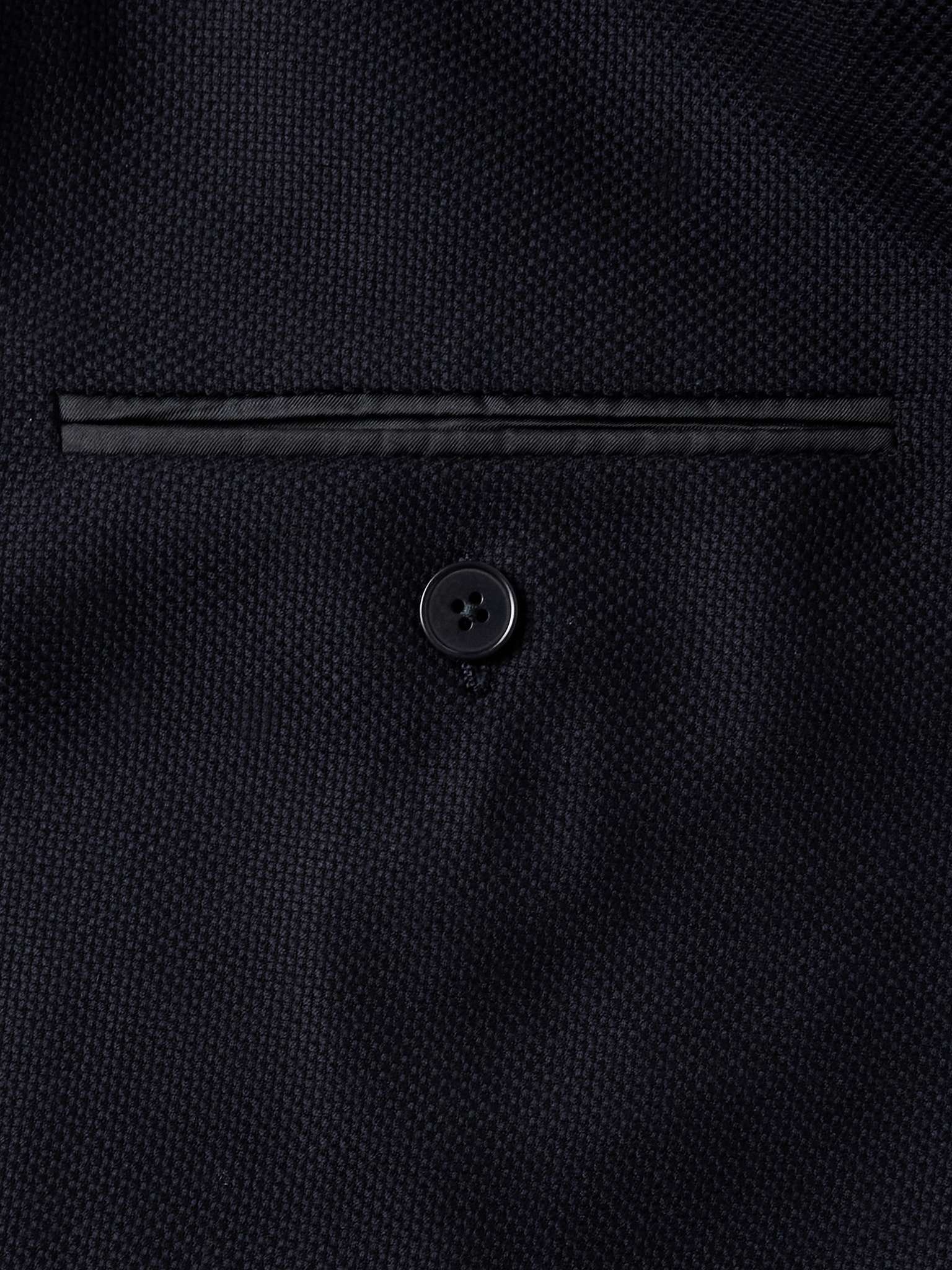 Slim-Fit Wool-Piqué Blazer - 5