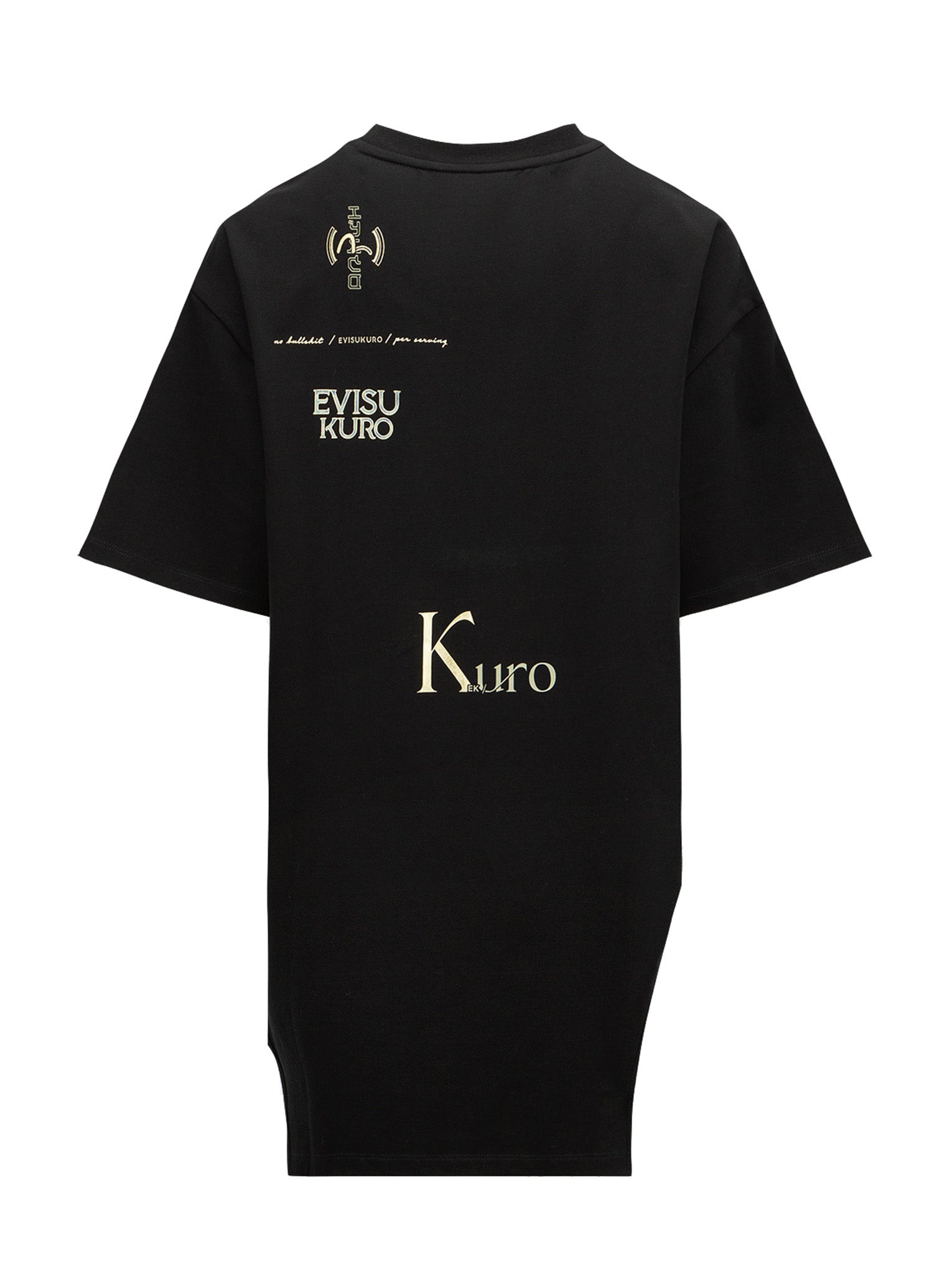 Multi Logo Foil Print Asymmetric T-Shirt - 16
