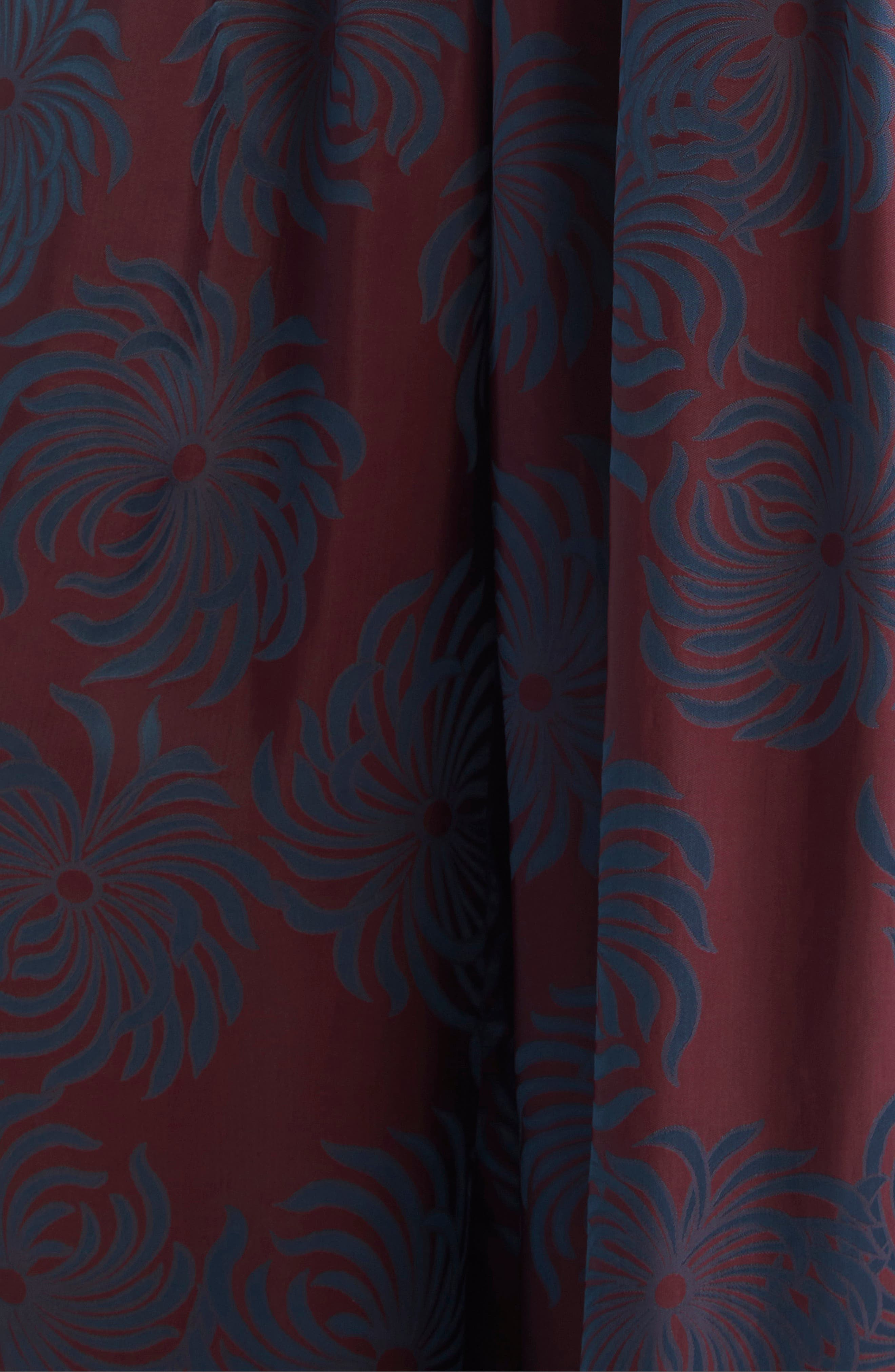 Dries Van Noten Pamplona Jacquard Pleated Wide Leg Pants in Burgundy at Nordstrom - 7