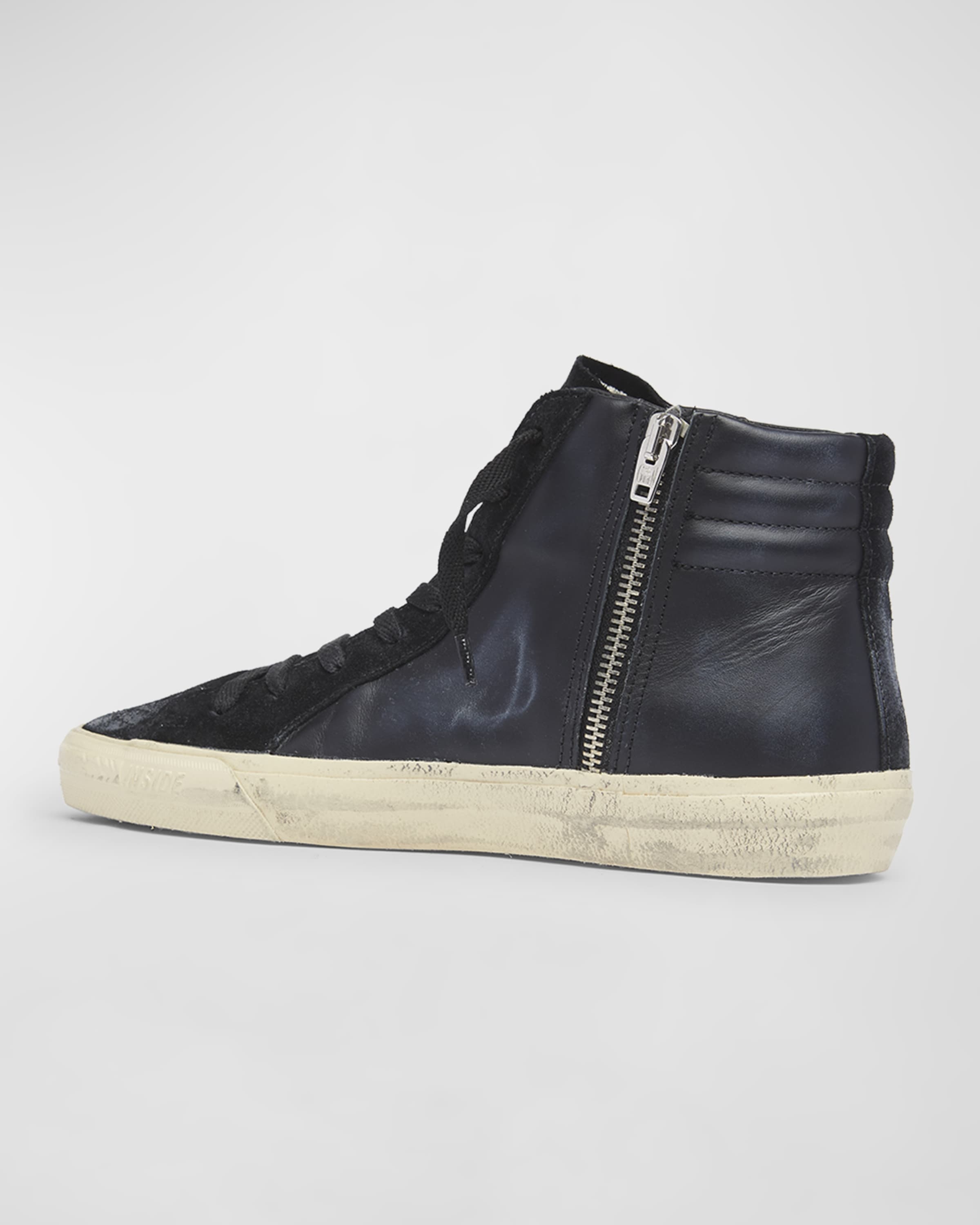 Slide Crystal Suede & Leather Sneakers - 3