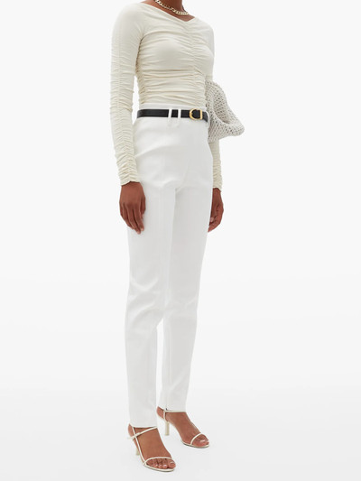 KHAITE Reba high-rise slim-leg trousers outlook