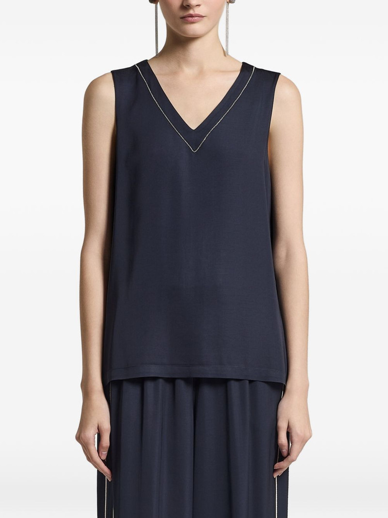 Aurea V-neck sleeveless top 1