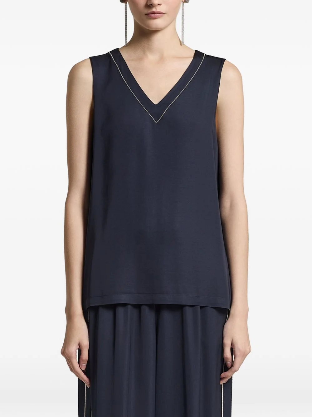 Aurea V-neck sleeveless top - 1