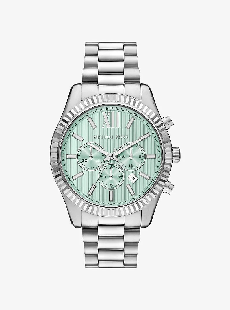 Oversized Lexington Silver-Tone Watch - 1