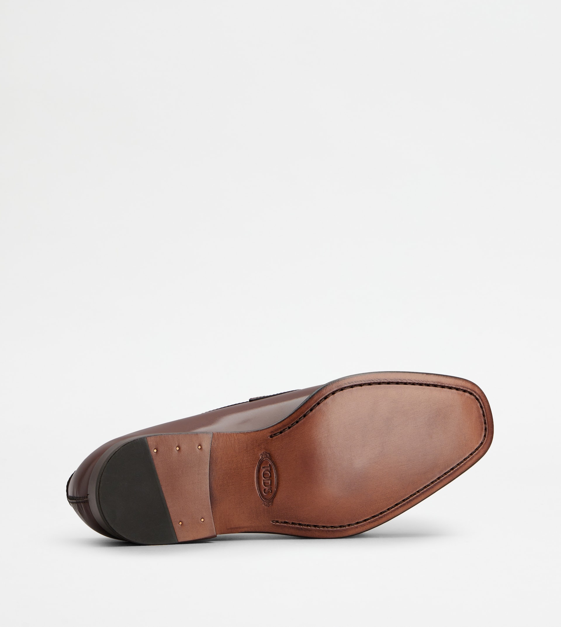 LOAFERS IN LEATHER - BROWN - 4