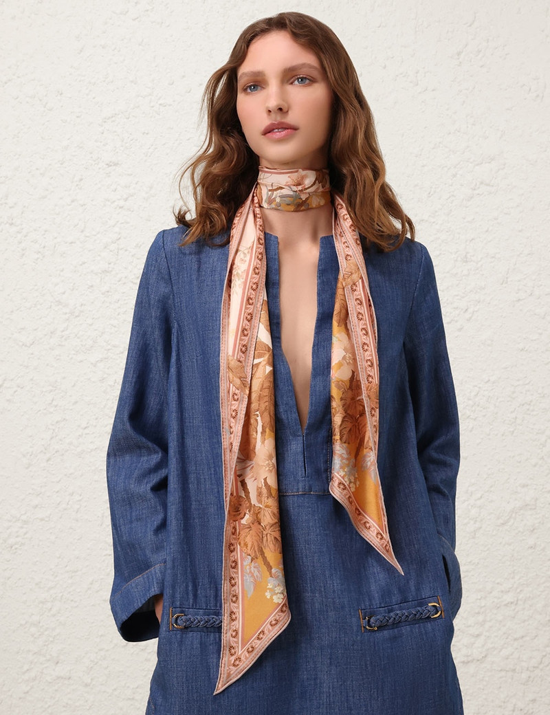 PRINTED SILK NECKSCARF 6