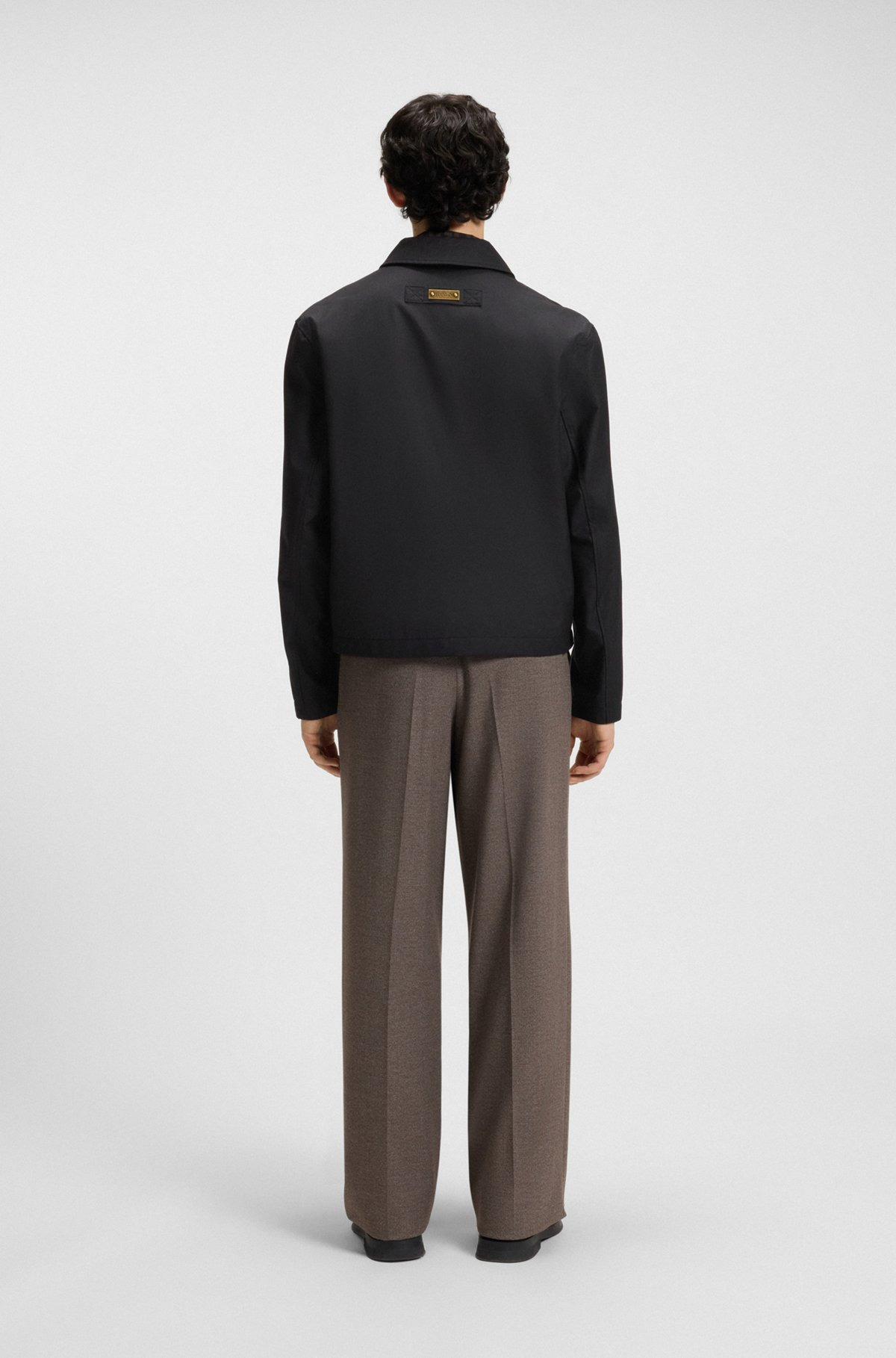 REGULAR-FIT JACKET IN STRETCH COTTON - 4