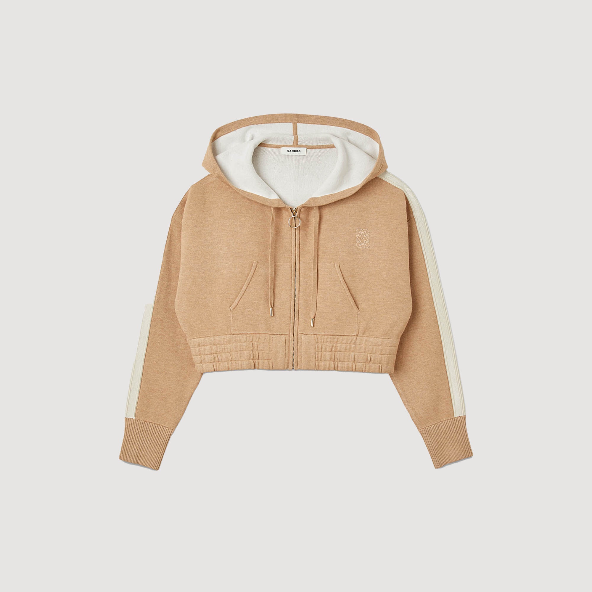 SHORT HOODED SWEATSHIRT - 1