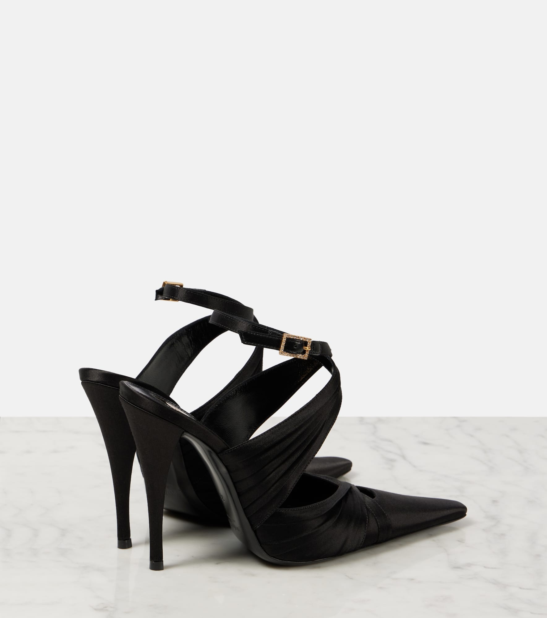 110 satin slingback pumps - 2