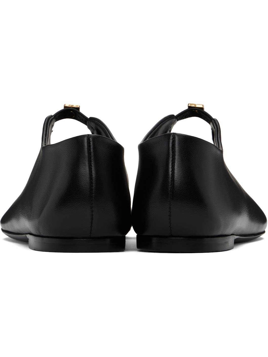 Black 4G Liquid Ballerina Flats - 2