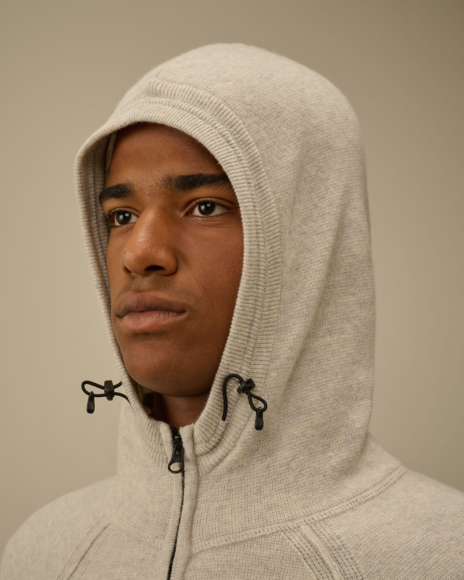 Lambswool GRS Hooded Full Zip Sweater - 6