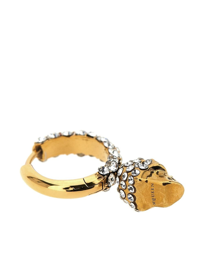 Alexander McQueen skull-charm hoop earrings outlook