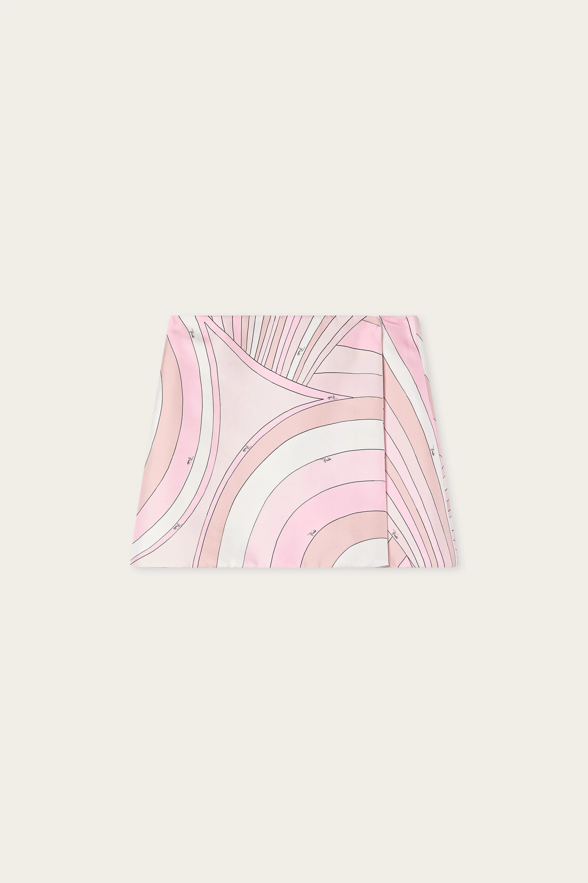 IRIDE PRINT SILK WRAP SKIRT - 1