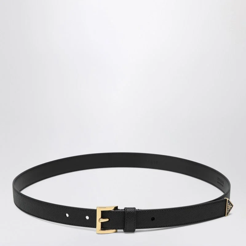 Prada Black Saffiano Leather Belt Women - 1