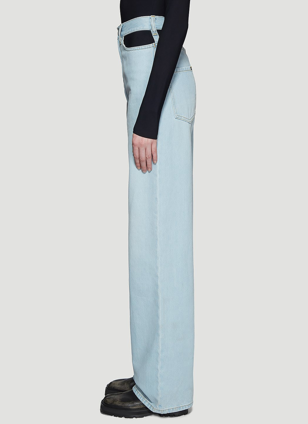 Maison Margiela Women Cut-Out Jeans - 3