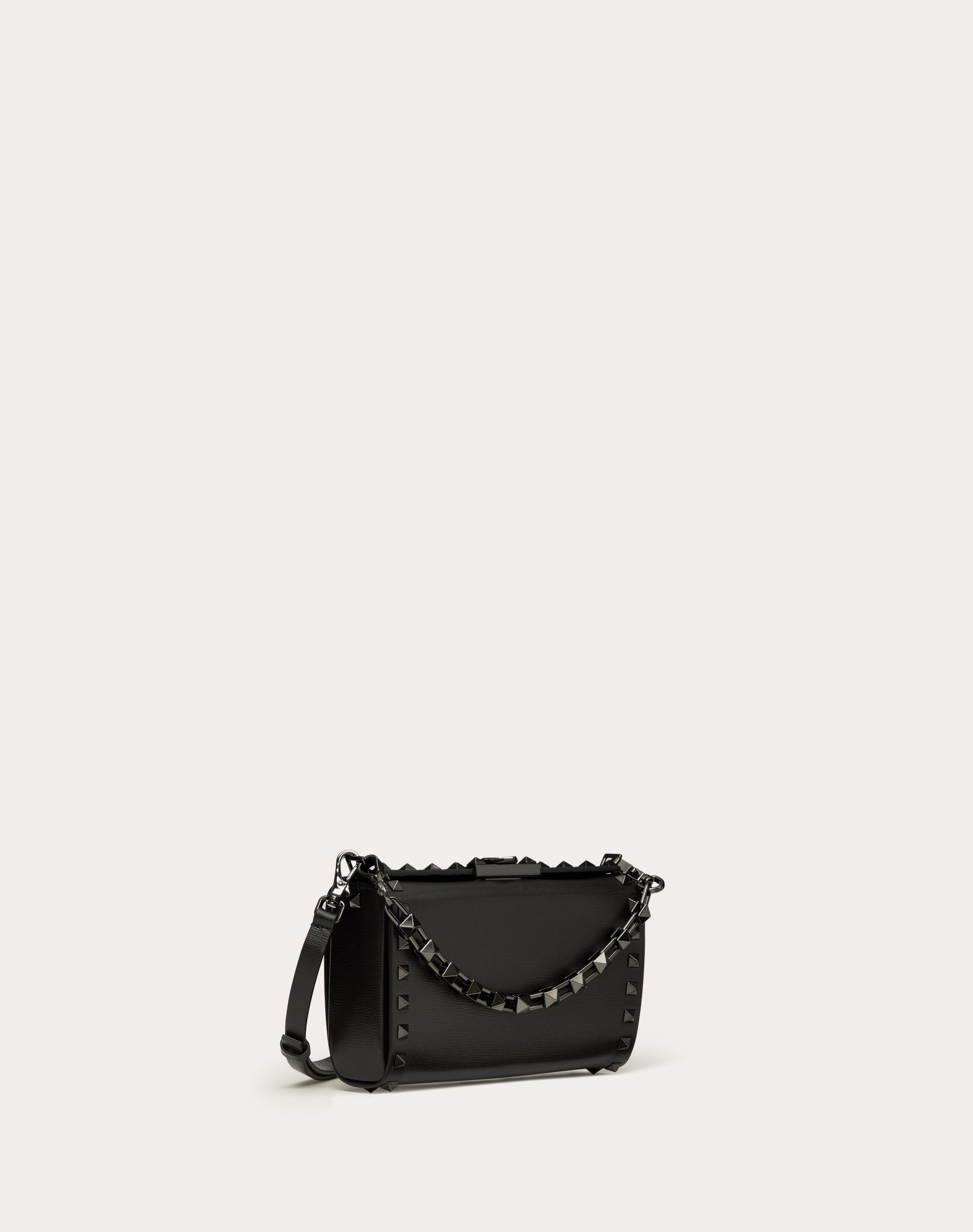 ROCKSTUD GRAINY CALFSKIN CLUTCH - 2