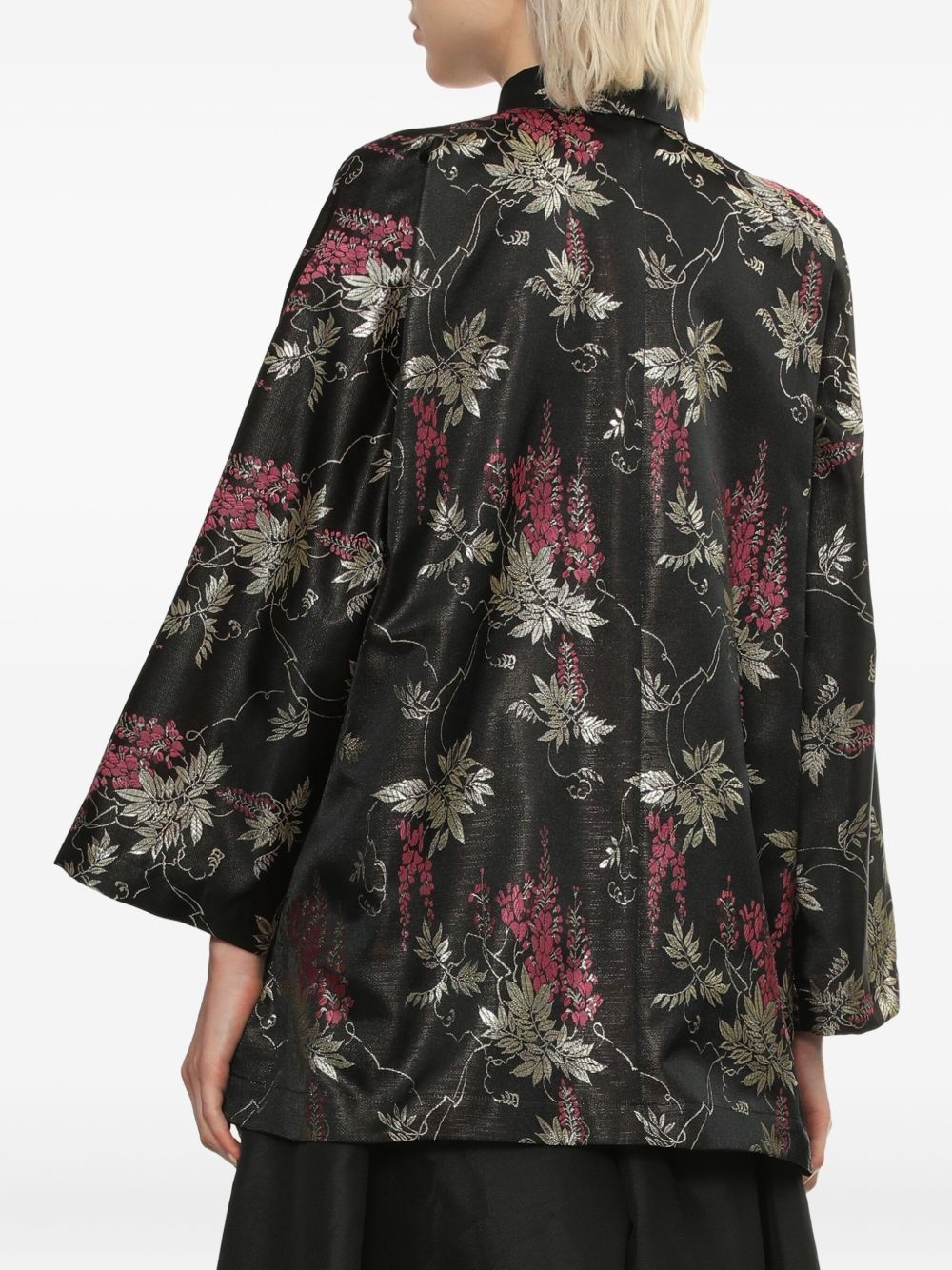 floral-print mandarin-collar blouse - 4