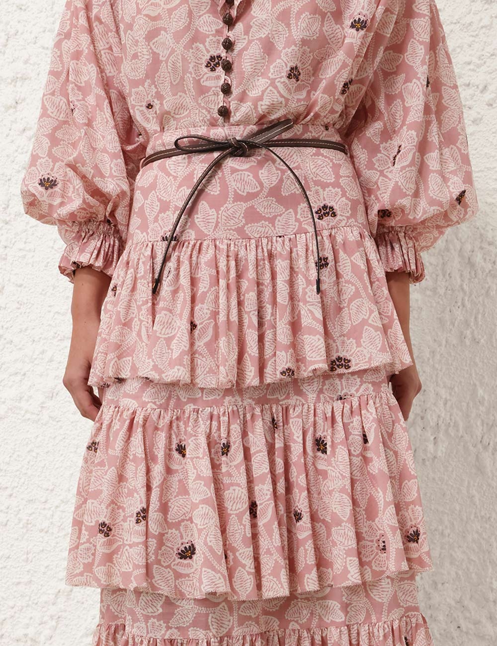 OTTIE TIERED MIDI SKIRT - 5