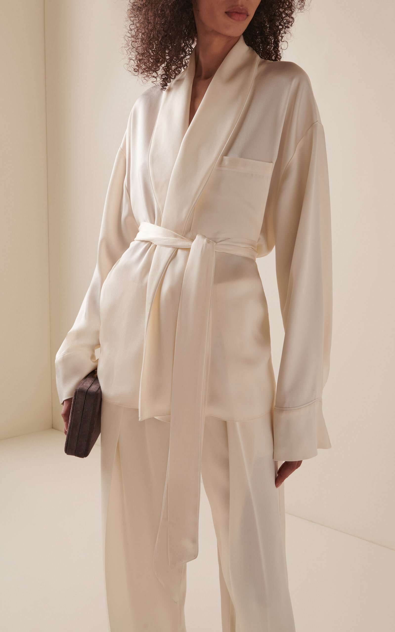 Wrapped Pajama Top ivory - 2