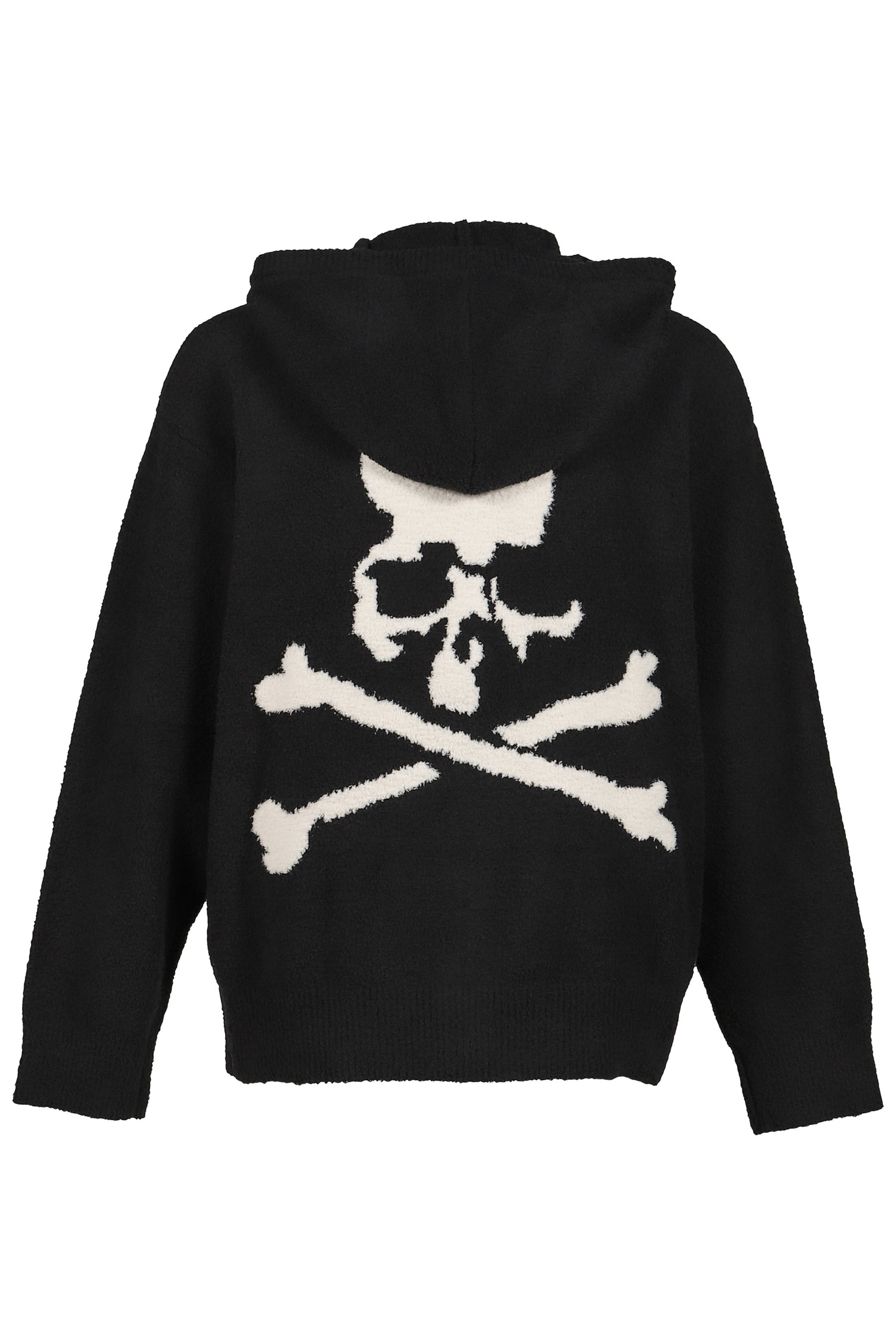 LOUNGE ZIP-UP HOODIE / BLK X WHT - 2