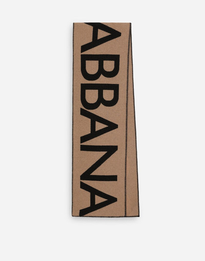 Dolce & Gabbana Wool jacquard scarf with Dolce&Gabbana logo outlook