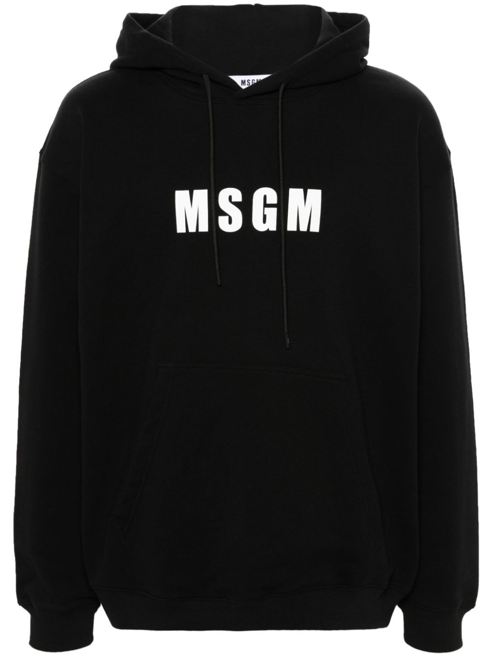 logo-print cotton hoodie - 1