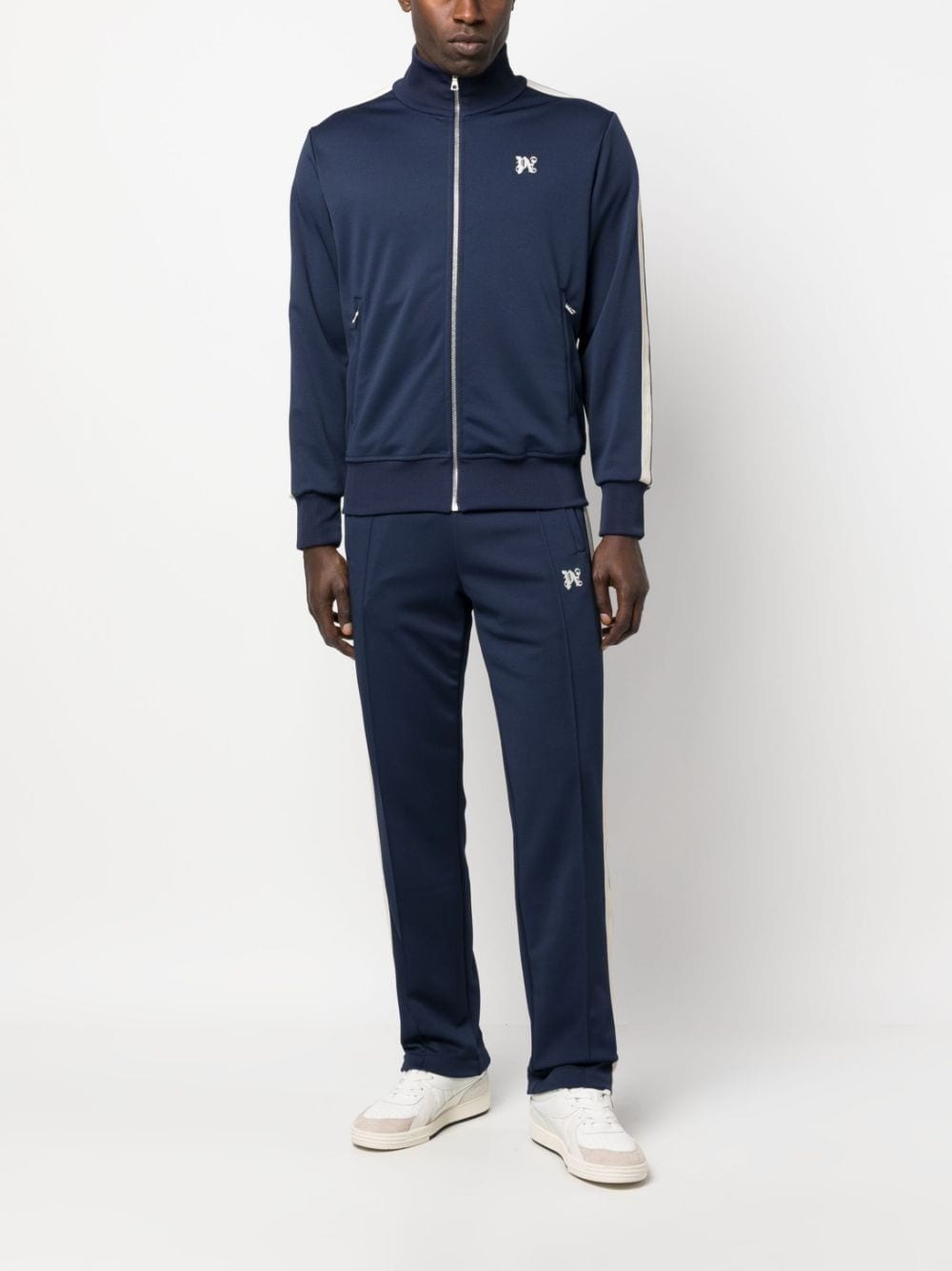 logo-embroidered track jacket - 2