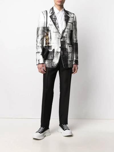 Alexander McQueen Trompe-l'oeil single-breasted blazer outlook