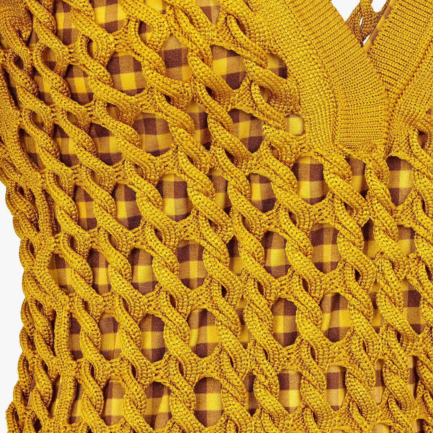 Yellow knit polo shirt - 3