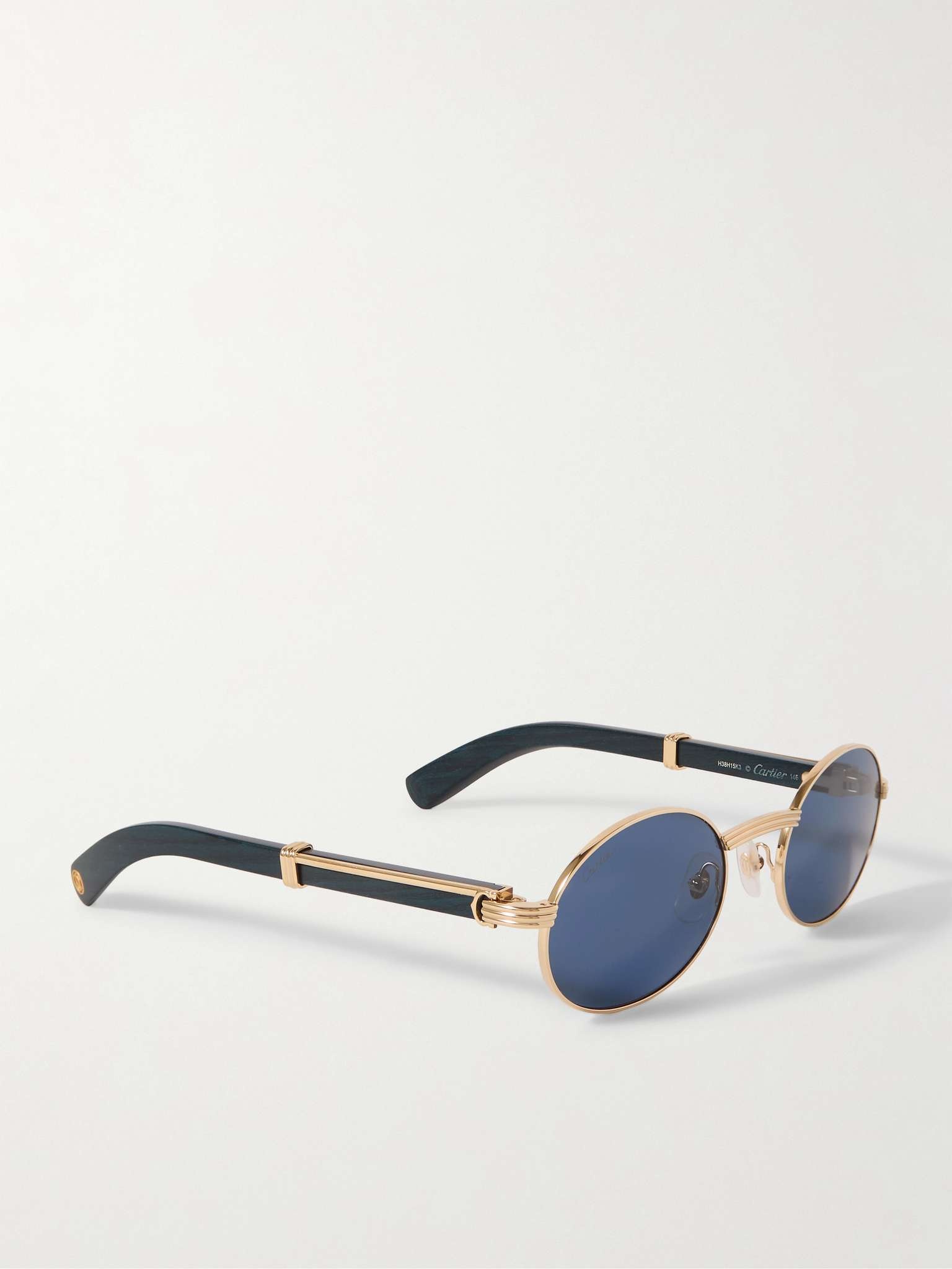 Première Round-Frame Gold-Tone and Wood Sunglasses - 3