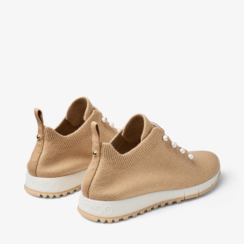 JIMMY CHOO Veles
Chai Cashmere Melange Knit Trainers with Pearl Buttons outlook