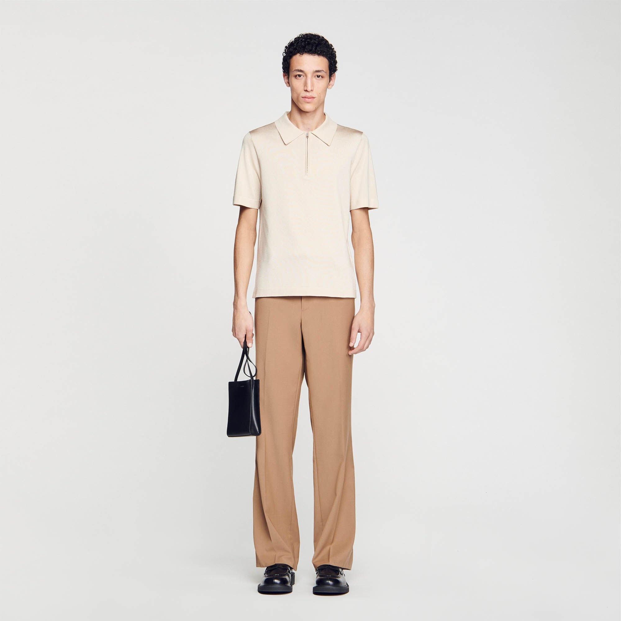 KNITTED POLO SHIRT WITH ZIP COLLAR - 2