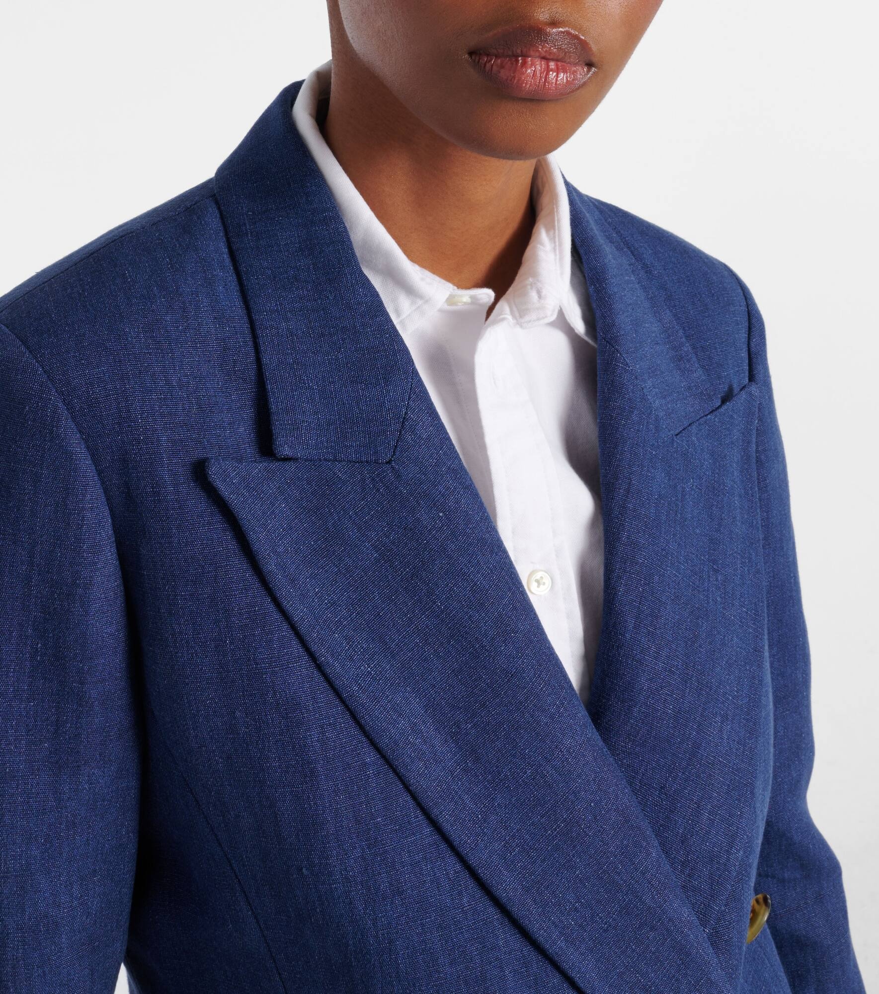 x Argent Chelsea linen denim blazer - 4