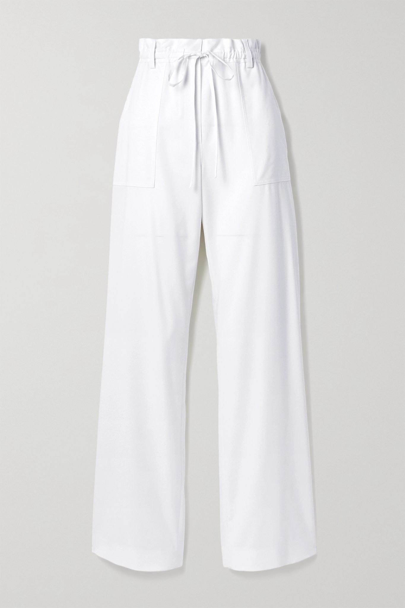 Wool-twill wide-leg pants - 1