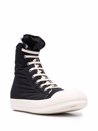 Rick Owens high-top canvas sneakers outlook